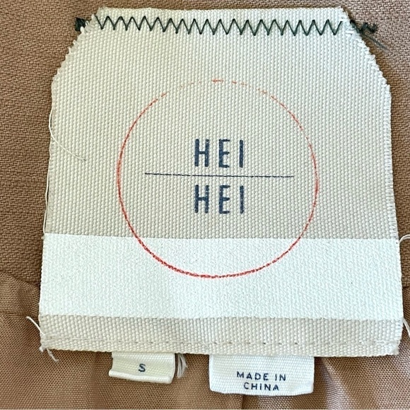 Anthropologie Hei Hei Excursion Collared Bomber Jacket Tan Grey Small - Picture 14 of 15